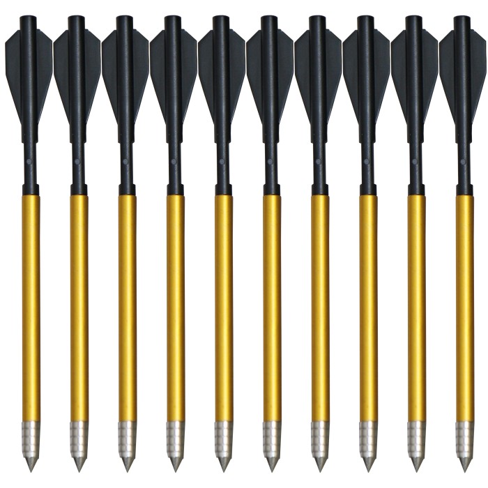 Buchner Replacement Arrows, Aluminum, 10-Pack
